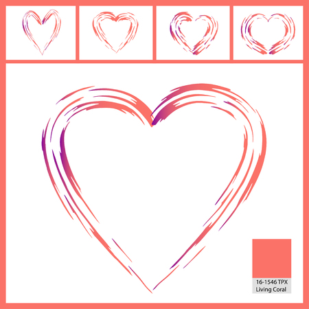 Abstract paint brush pattern of a heart.の写真素材