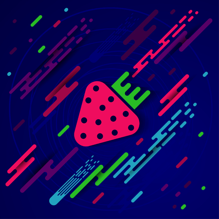 Creative strawberry illustration with flat motion effect.のイラスト素材