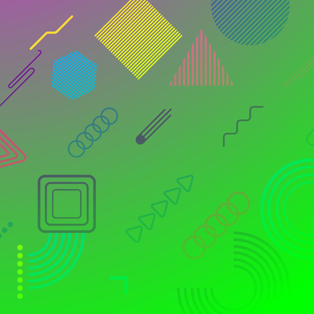 Abstract creative vector image with different modern design elements.のイラスト素材