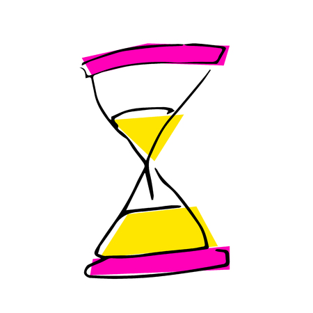 Free hand vector drawing of a sand clock.のイラスト素材