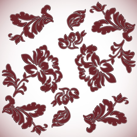 decor element decorative floral backgroundのイラスト素材