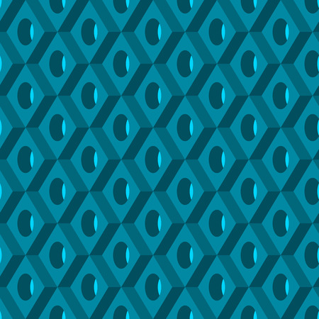 3d seamless pattern. Abstract background. Vector illustration with cubesのイラスト素材