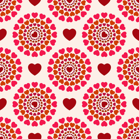 Seamless pattern with hearts. Vector illustration backgroundのイラスト素材