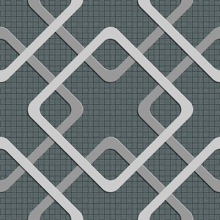 Seamless Square Pattern. Vector Soft Background. Regular Gray Textureのイラスト素材