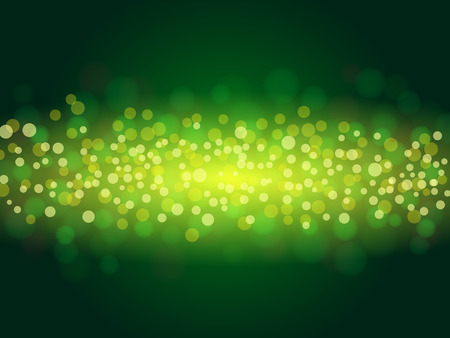 Colorful bokeh abstract background. Vector illustration in green tones.のイラスト素材