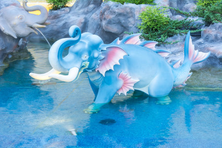 Legendary creature Statue in pool