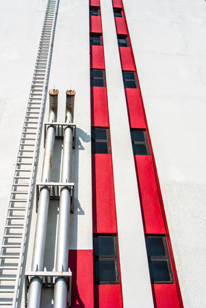 metallic tube for air ventilation on industrial building.の写真素材