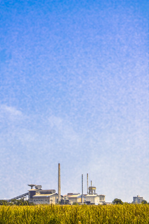 animal food factory on blue sky の写真素材