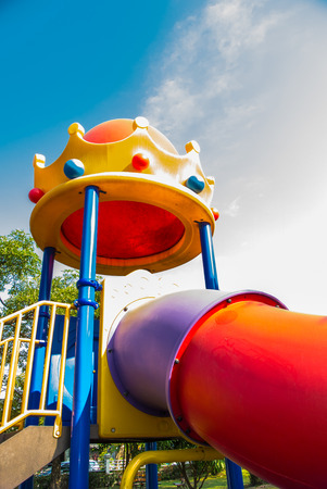 Cute little childrens playground in the park の写真素材