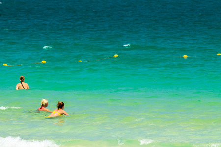 Pretty relaxed womans at a beach in Thailandのeditorial素材