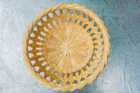 bamboo woven basket pattern.の写真素材