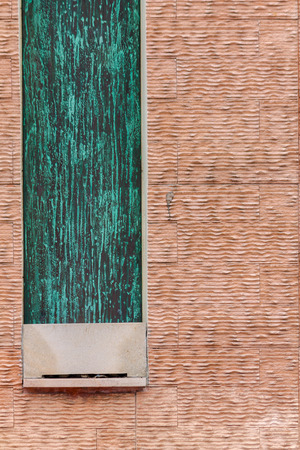 Old rectangle wall light and clay tile wall.の写真素材