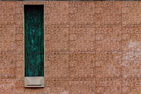 Old rectangle wall light and clay tile wall.の写真素材