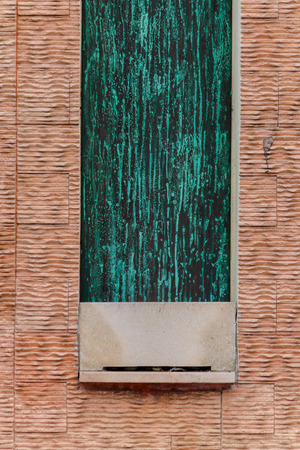 Old rectangle wall light and clay tile wall.の写真素材