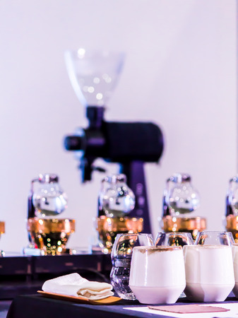 Siphon Coffee or Vacuum Coffee is full immersion tasteful, Blended smell and taste of
roasted coffee with direct contact boiled water.の写真素材
