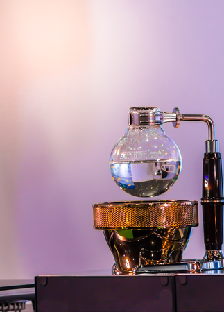 Siphon Coffee or Vacuum Coffee is full immersion tasteful, Blended smell and taste of
roasted coffee with direct contact boiled water.の写真素材