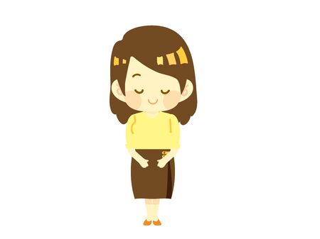 Bowing Womanのイラスト素材