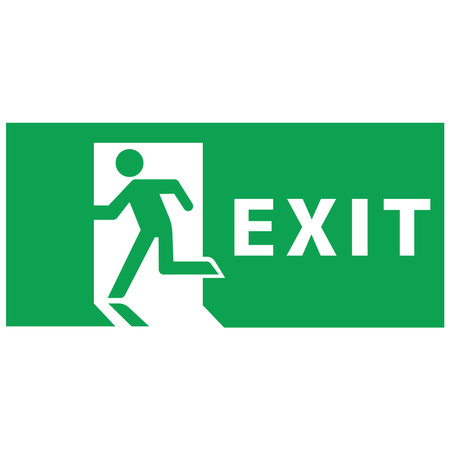 Pictogram sign of emergency exit. Information board.の素材 