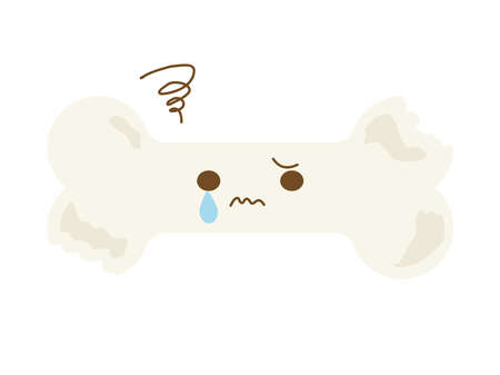 Illustration of a raggedy bone character.のイラスト素材