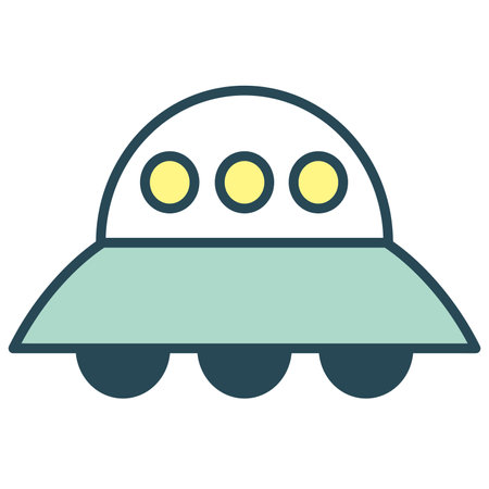 A simple illustration of a UFO.のイラスト素材