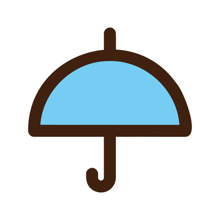 Simple and cute rain umbrella icon.のイラスト素材
