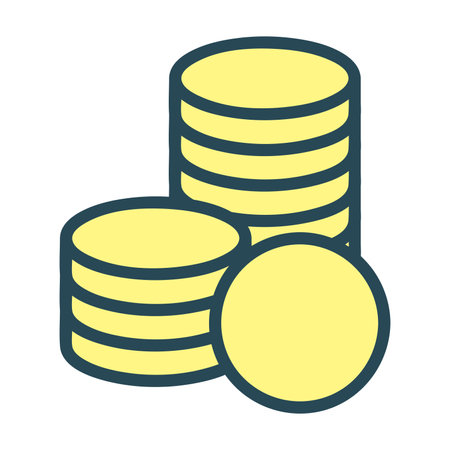 Coins stack icon vector isolated on white background for your web and mobile app designのイラスト素材
