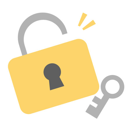 Opened padlocks and keys, securityのイラスト素材