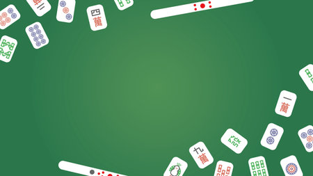 Background image of a mahjong table.のイラスト素材