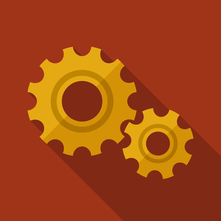 Vector illustration. Icon square shape of gearsのイラスト素材