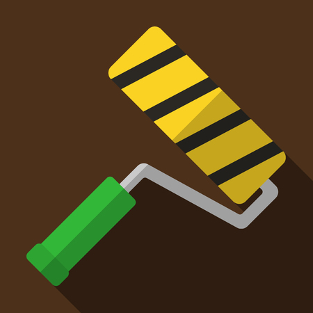 Vector illustration. Icon of toy roller brush in flat designのイラスト素材