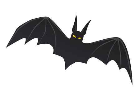 Vector illustration. Flying bat isolated on white backgroundのイラスト素材