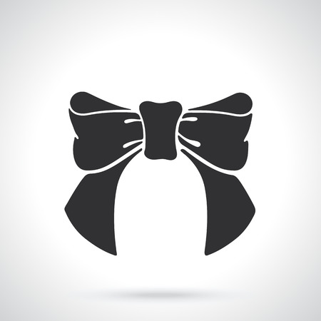 Vector illustration. Silhouette bow-knot of ribbon. Template or pattern. Decoration for greeting cards, wallpapers, emblemsのイラスト素材