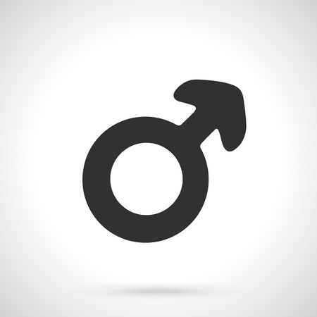 Vector illustration. Silhouette of male Mars symbol. Gender pictogram. Template or pattern. Decoration for greeting cards, wallpapers, emblemsのイラスト素材