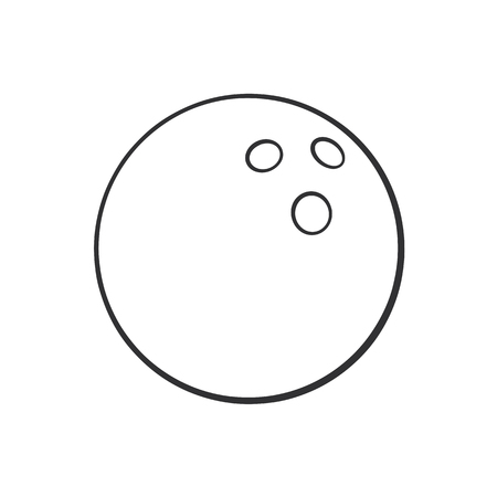 Vector illustration. Hand drawn doodle of bowling ball. Sports equipment. Cartoon sketch. Decoration for greeting cards, posters, emblems, wallpapersのイラスト素材