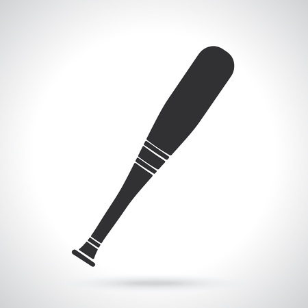 Vector illustration. Silhouette of aluminum baseball bat. Sports equipment. Patterns elements for greeting cards, wallpapersのイラスト素材