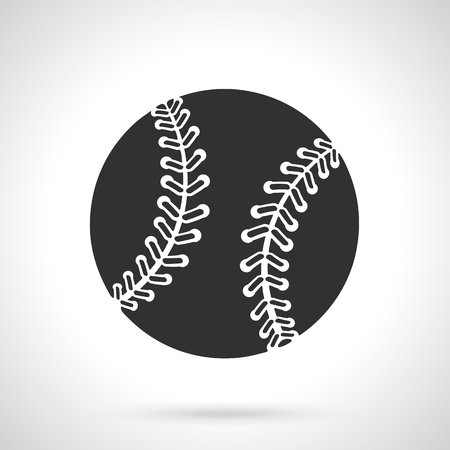 Vector illustration. Silhouette of baseball ball. Sports equipment. Patterns elements for greeting cards, wallpapersのイラスト素材