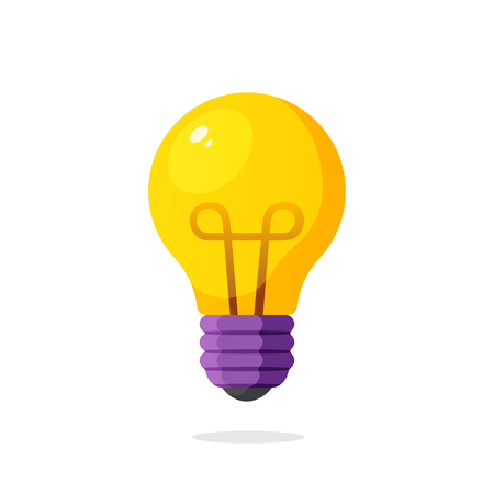 Light bulb in flat styleのイラスト素材