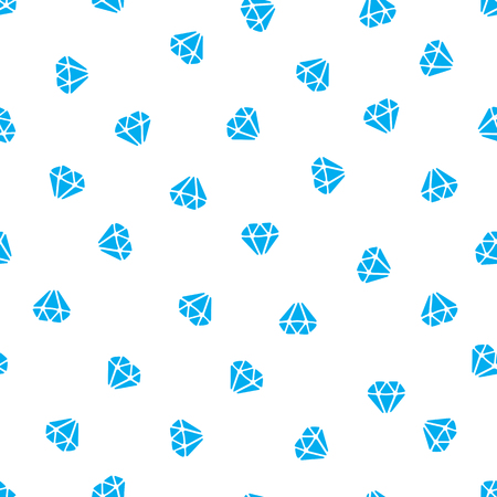 Vector illustration. Seamless pattern with silhouettes of falling diamonds on white backgroundのイラスト素材