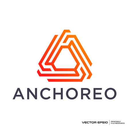 Abstract triangle logo vector illustrationのイラスト素材