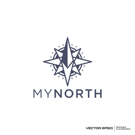 Nautical and compass logo vector illustrationのイラスト素材