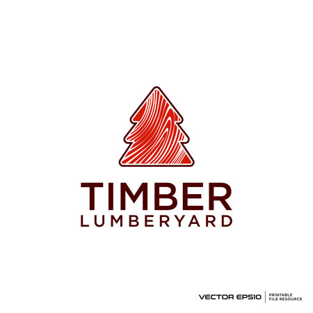 Timber nature logo vector illustrationのイラスト素材