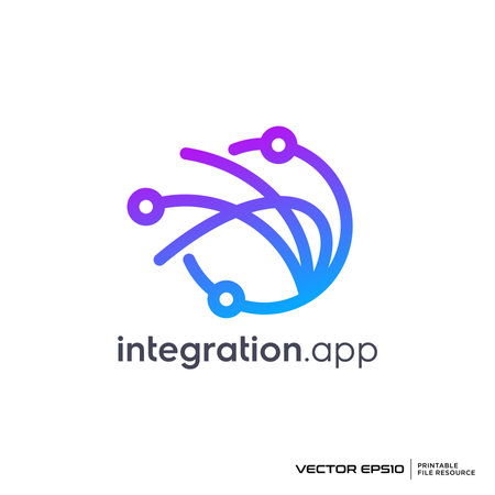 Connect technology logo vector illustrationのイラスト素材