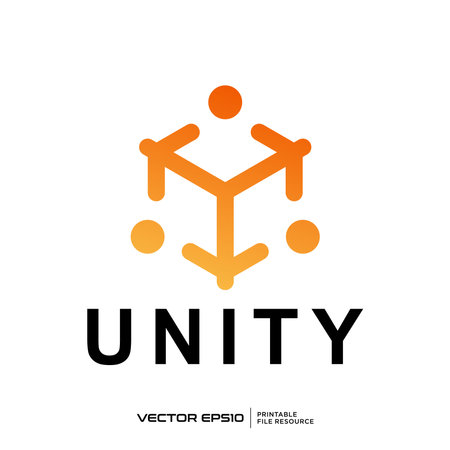 Abstract hexagon logo vector illustrationのイラスト素材