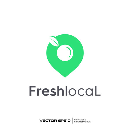 Green pointer logo vector illustrationのイラスト素材