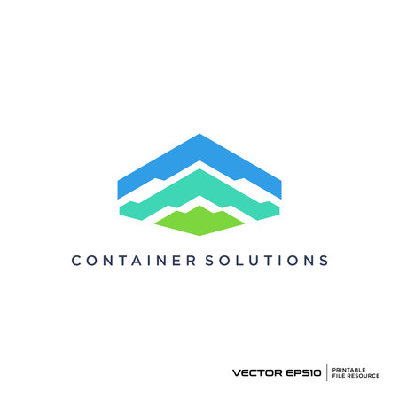 Abstract solutions logo vector illustrationのイラスト素材