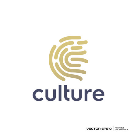 Abstract fingerprint logo vector illustrationのイラスト素材