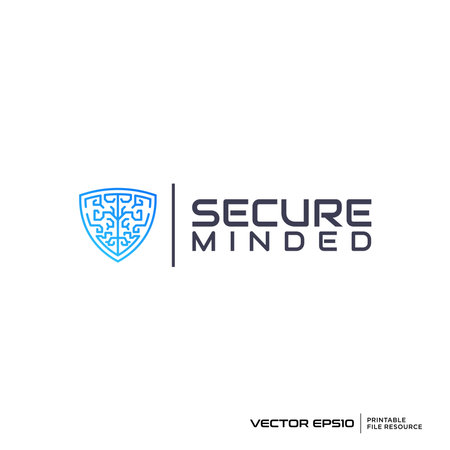Abstract shield logo vector illustrationのイラスト素材