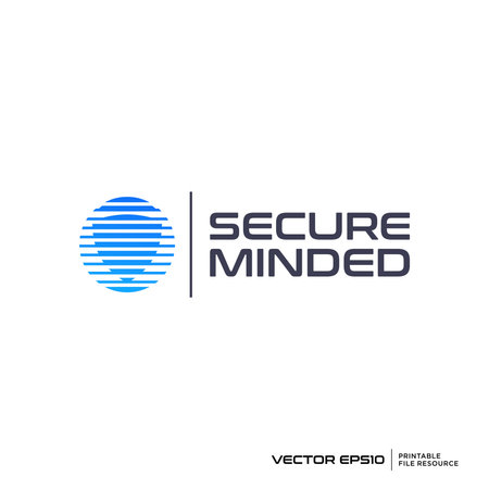 Abstract shield on circle logo vector illustrationのイラスト素材