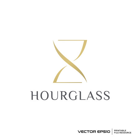 Hourglass X logo vector illustrationのイラスト素材