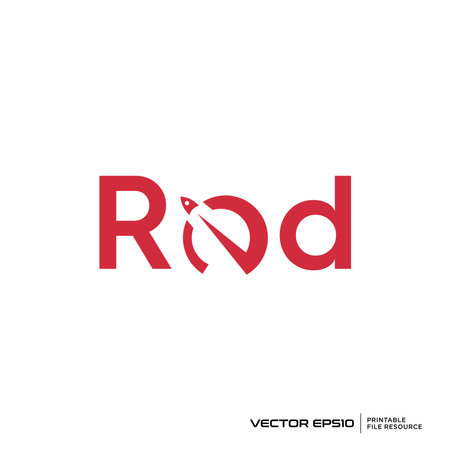 Letter O rocket logo vector illustrationのイラスト素材